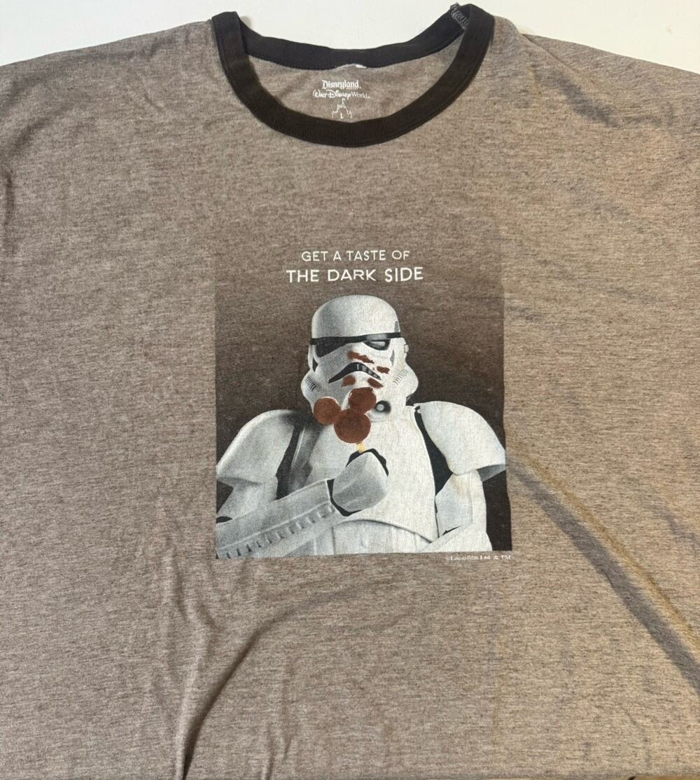 Disney Star Wars Storm Trooper Shirt Mens L Get A Taste of the Dark Side Mickey